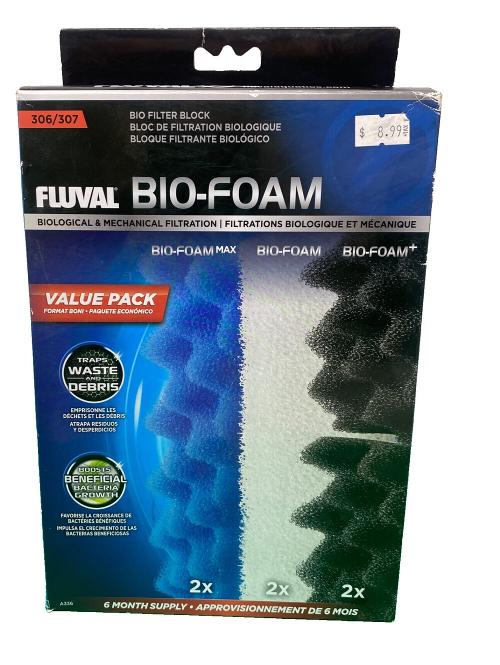 Fluval 306, 307 Bio Foam Value Pack Bio Filter Block